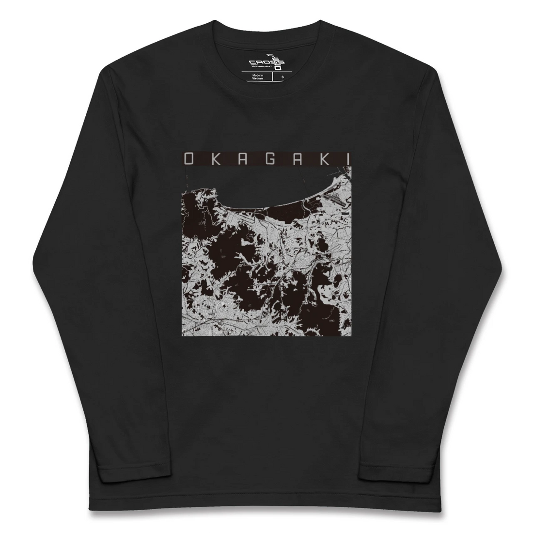 【岡垣(福岡県)】地図柄ロングスリーブTシャツ