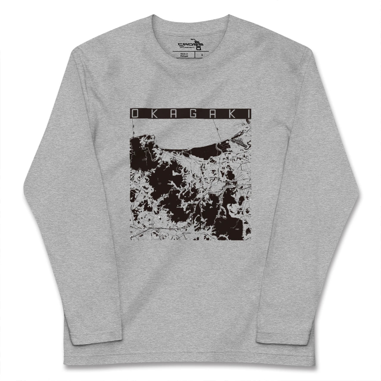 【岡垣(福岡県)】地図柄ロングスリーブTシャツ