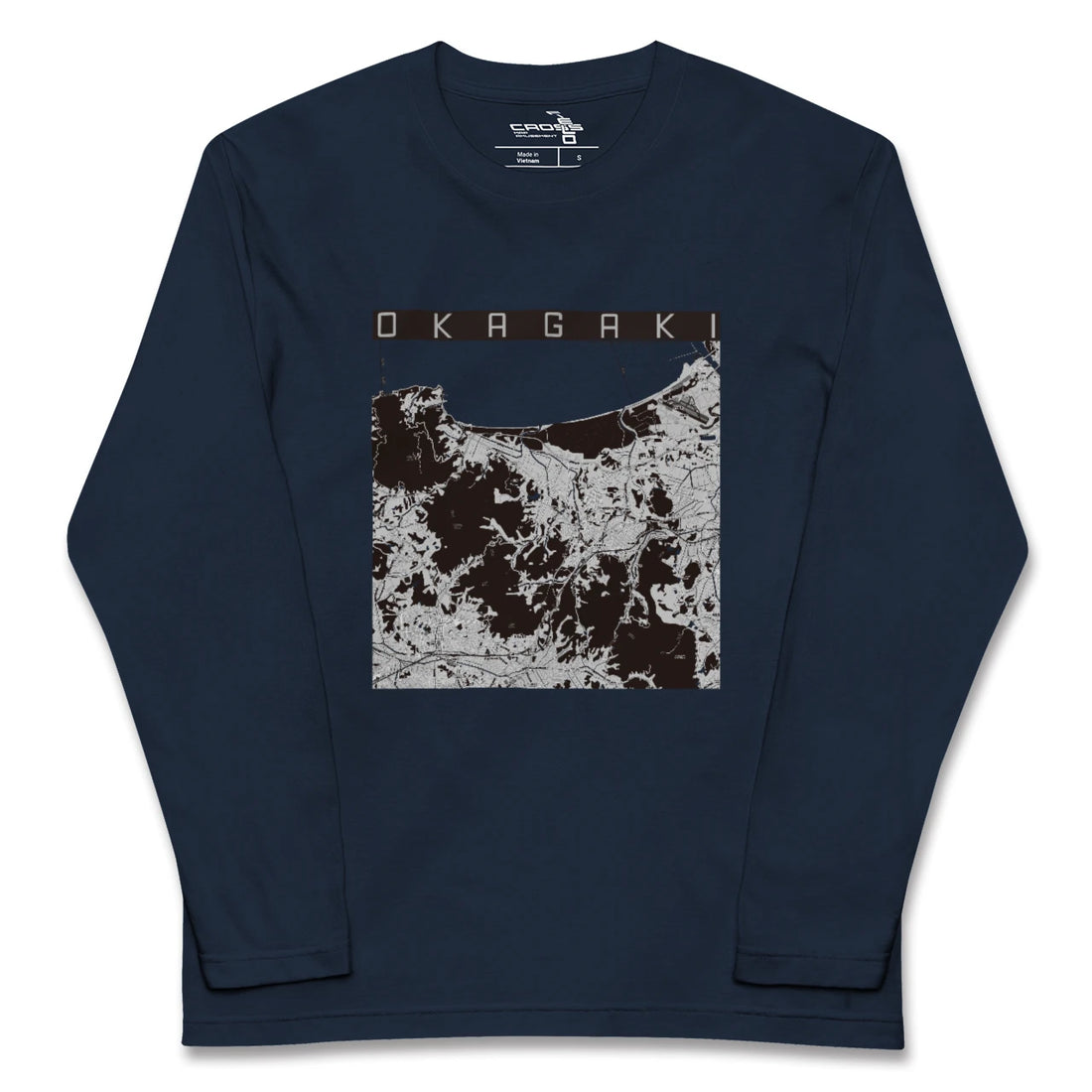 【岡垣(福岡県)】地図柄ロングスリーブTシャツ