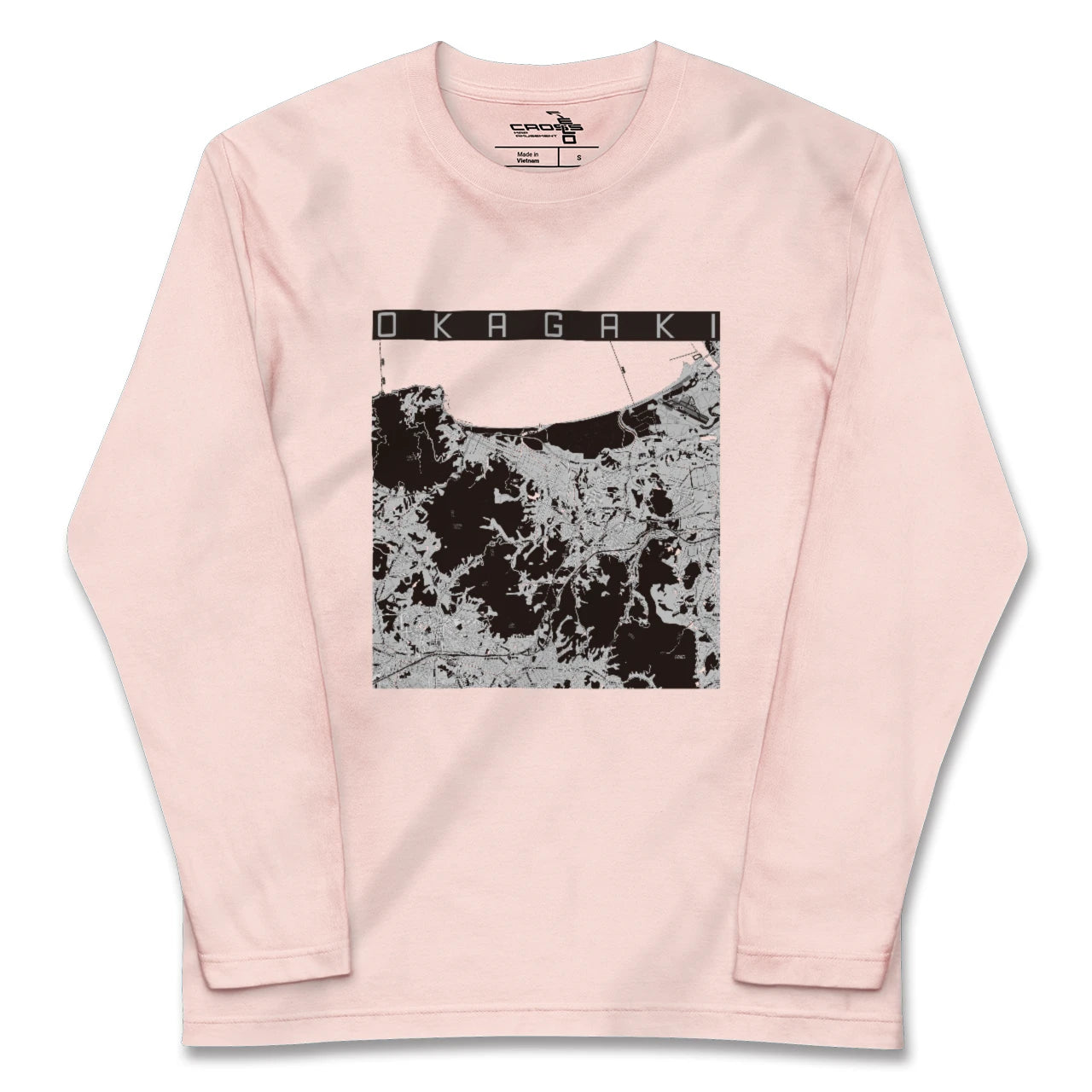 【岡垣(福岡県)】地図柄ロングスリーブTシャツ
