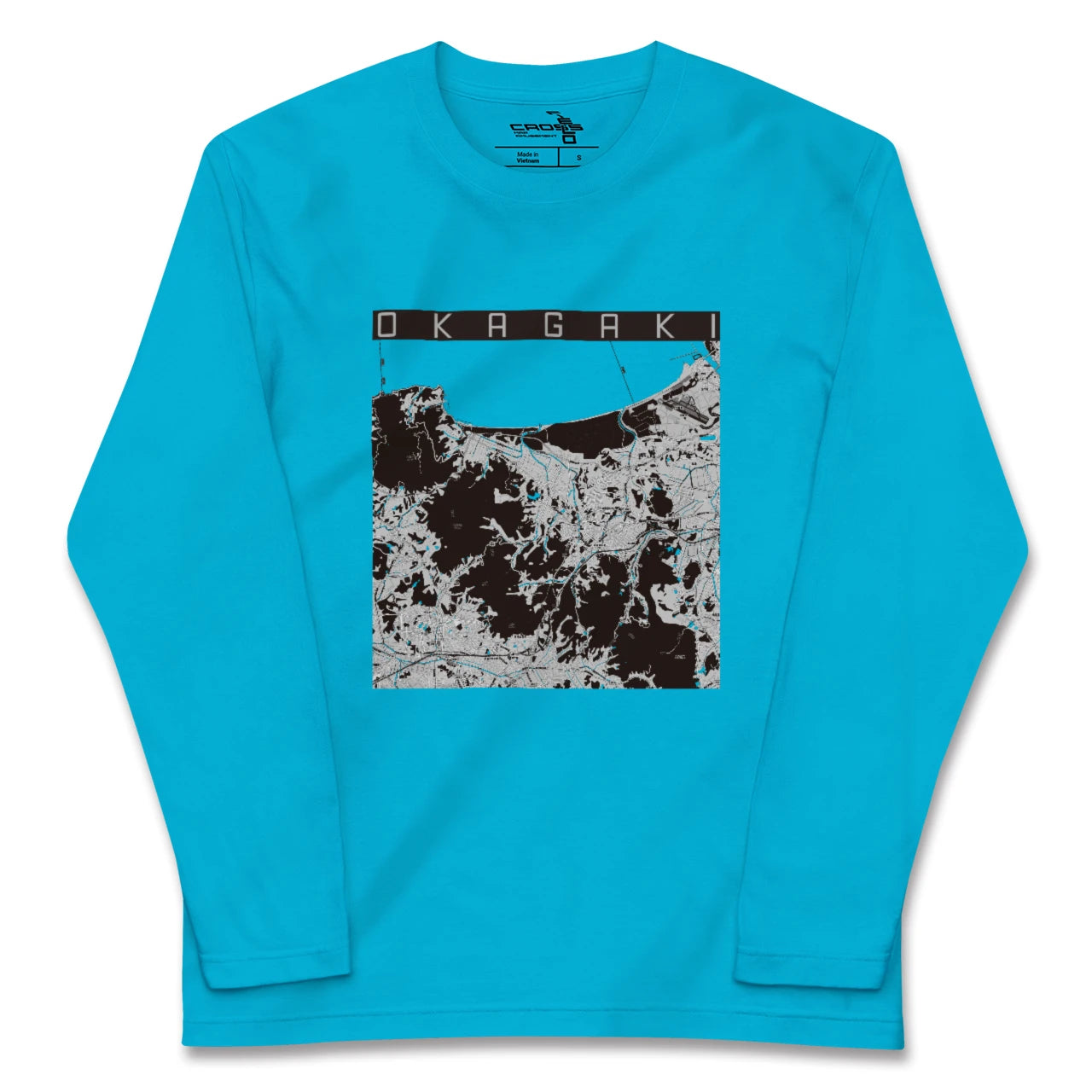 【岡垣(福岡県)】地図柄ロングスリーブTシャツ