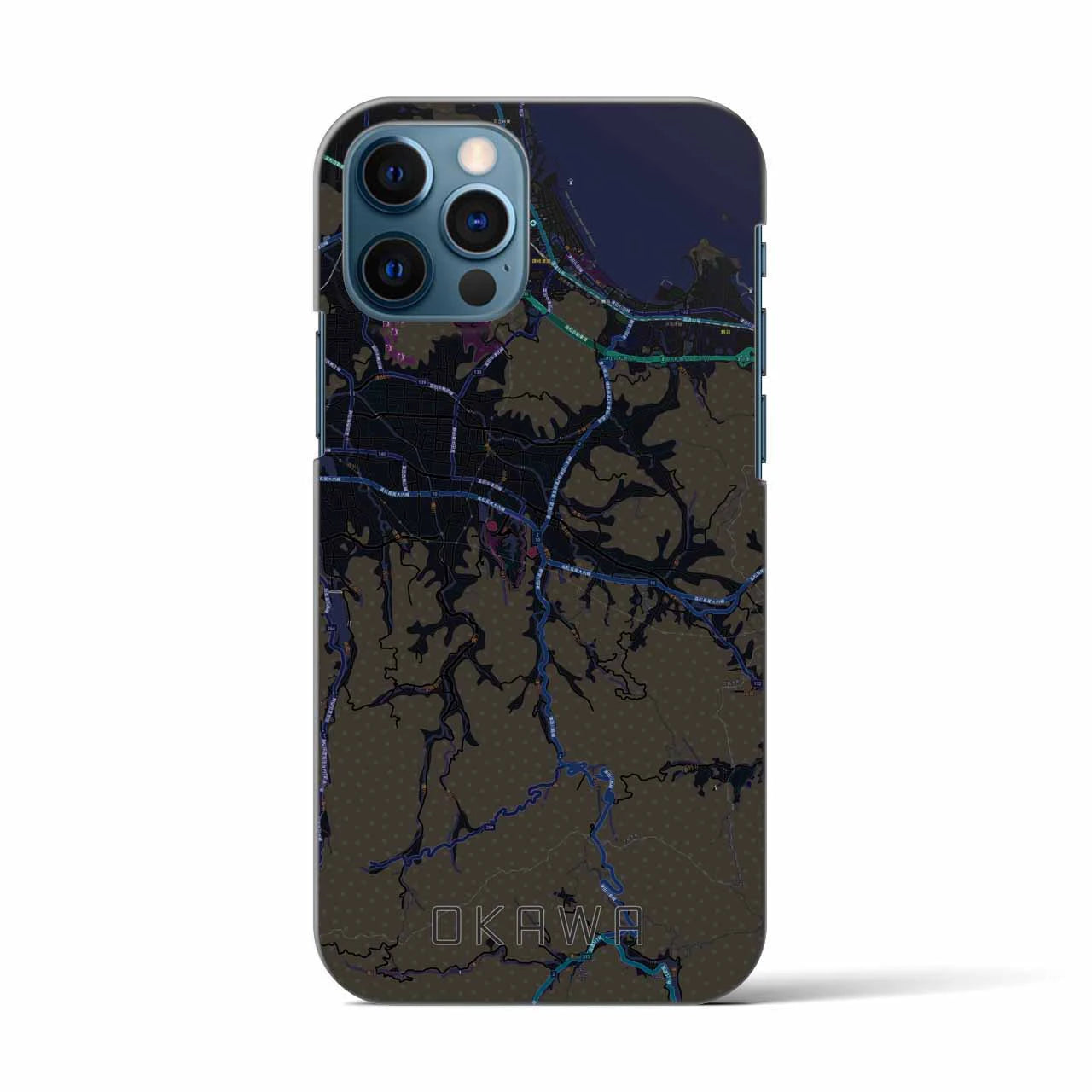 【大川(香川県)】地図柄iPhoneケース(バックカバータイプ)