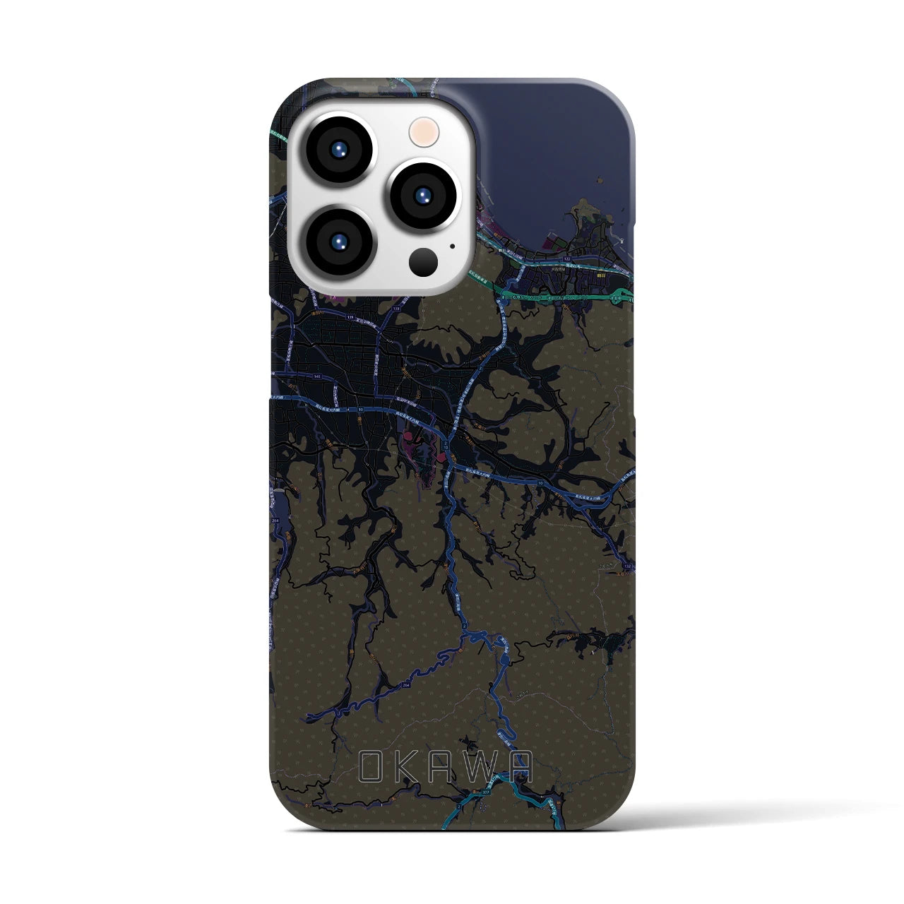 【大川(香川県)】地図柄iPhoneケース(バックカバータイプ)