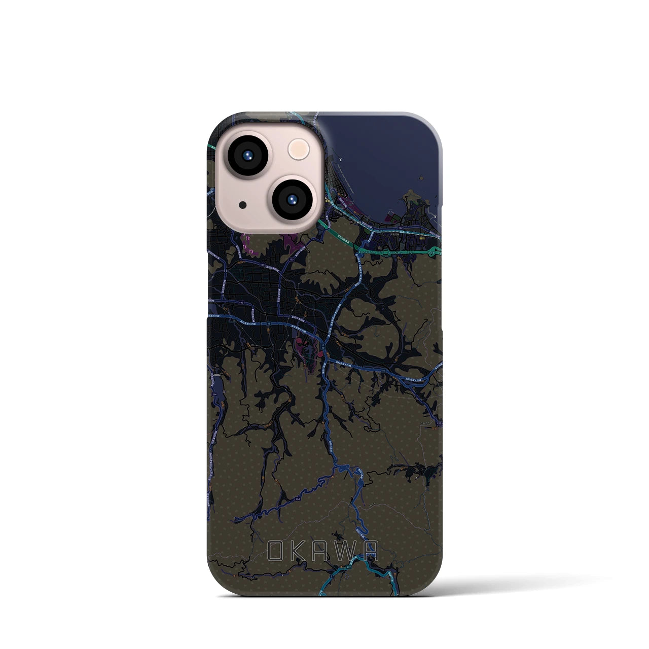 【大川(香川県)】地図柄iPhoneケース(バックカバータイプ)