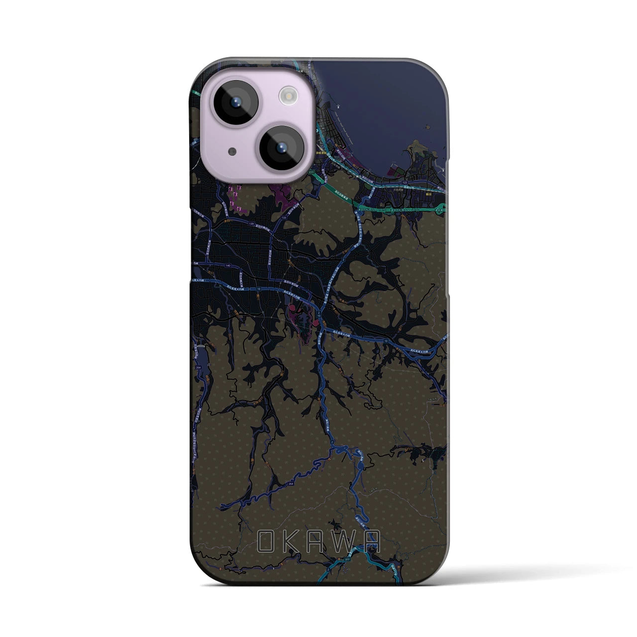【大川(香川県)】地図柄iPhoneケース(バックカバータイプ)