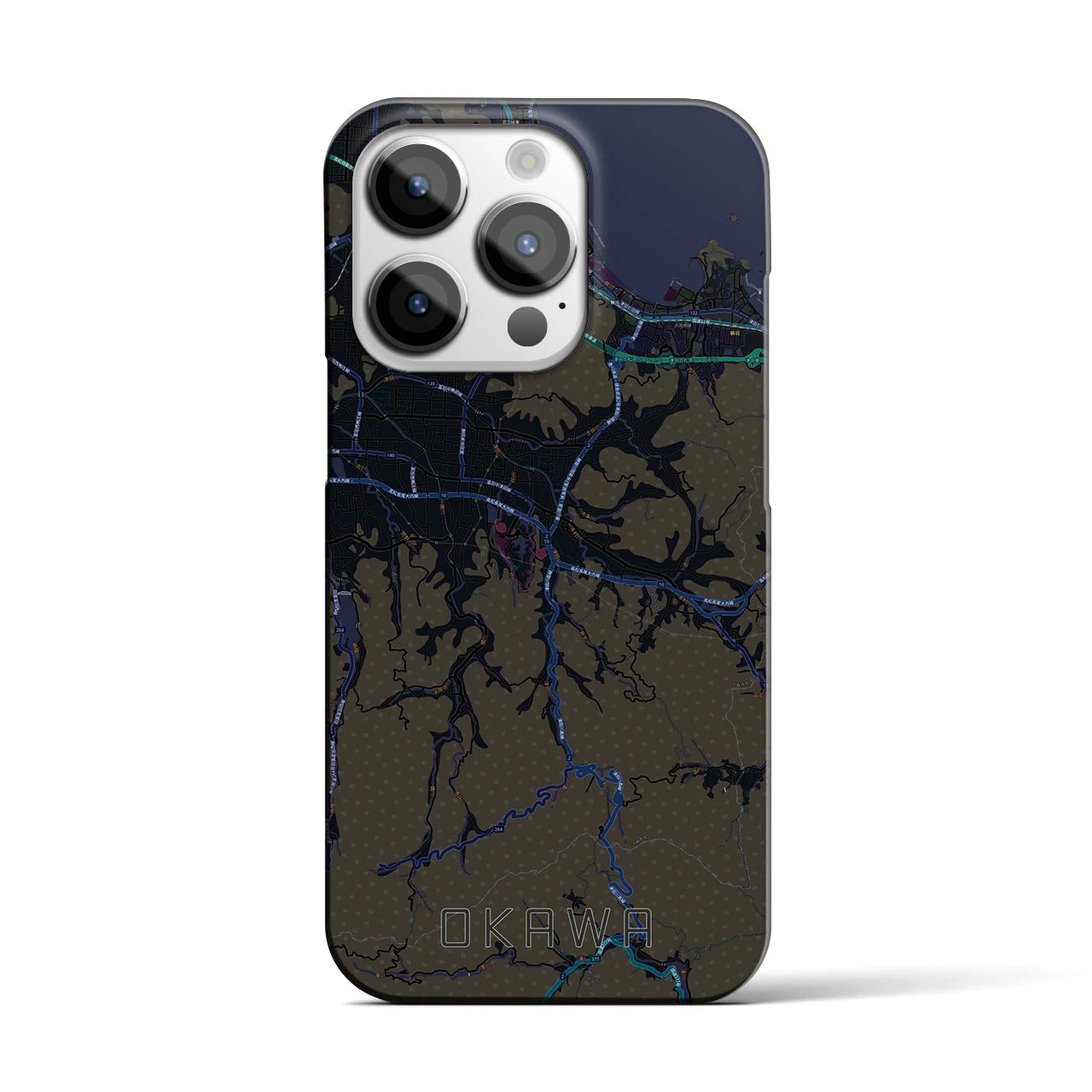 【大川(香川県)】地図柄iPhoneケース(バックカバータイプ)