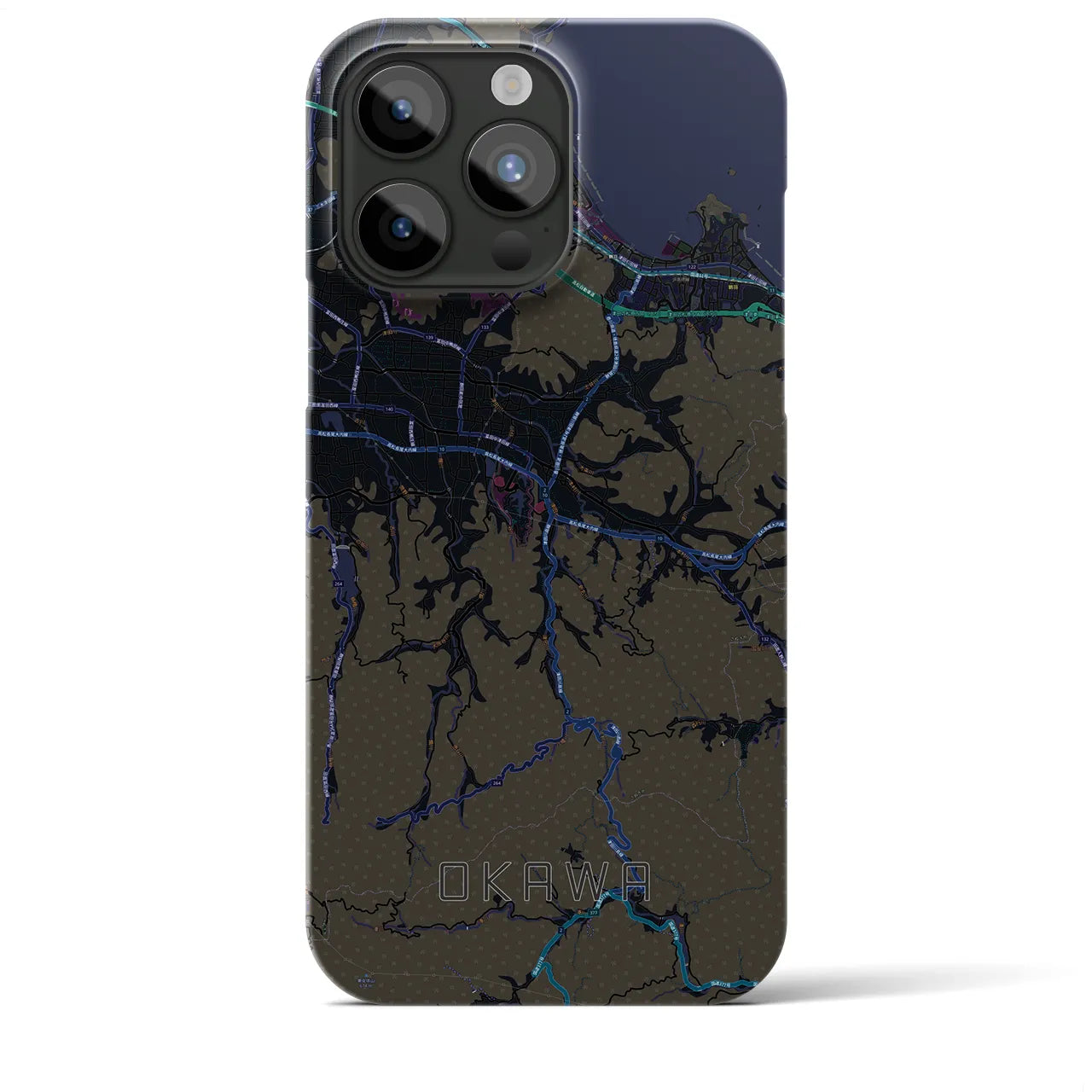 【大川(香川県)】地図柄iPhoneケース(バックカバータイプ)