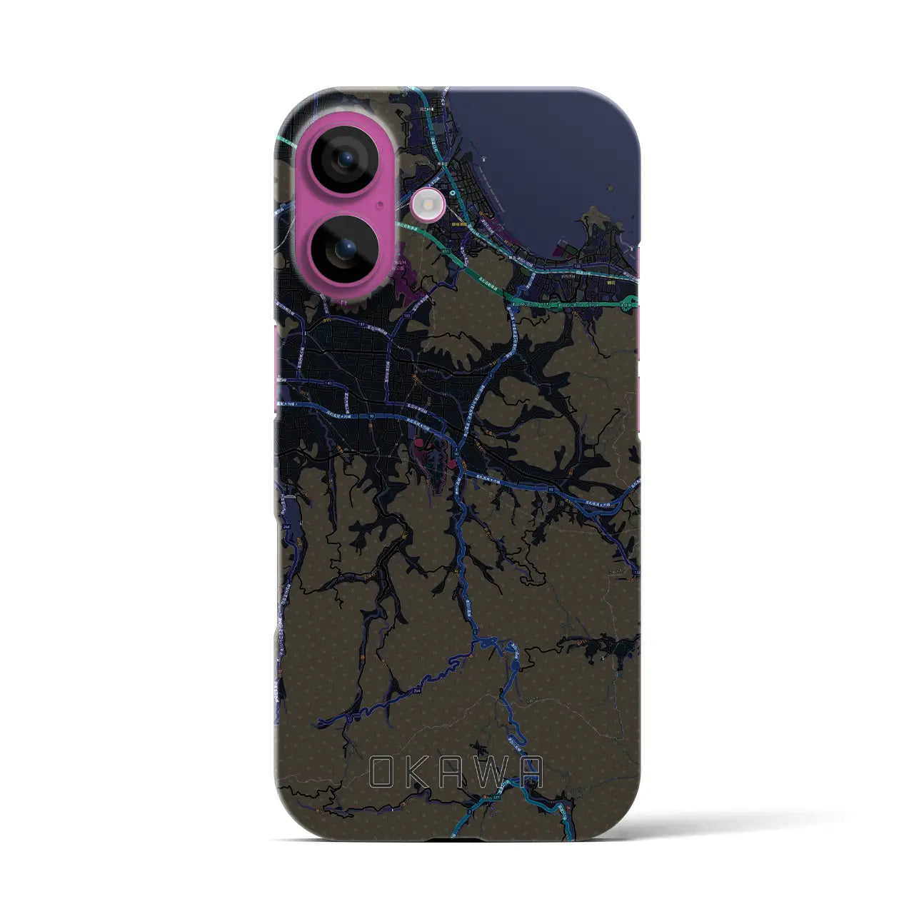 【大川(香川県)】地図柄iPhoneケース(バックカバータイプ)