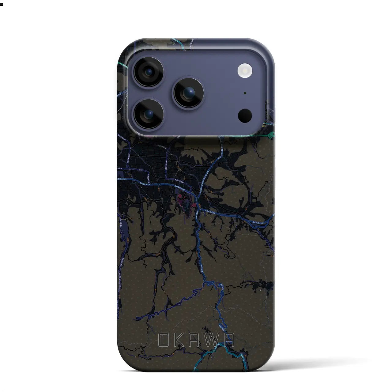 【大川(香川県)】地図柄iPhoneケース(バックカバータイプ)