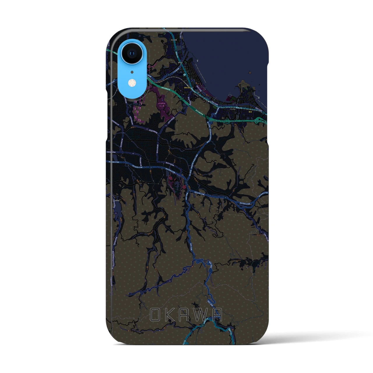 【大川(香川県)】地図柄iPhoneケース(バックカバータイプ)