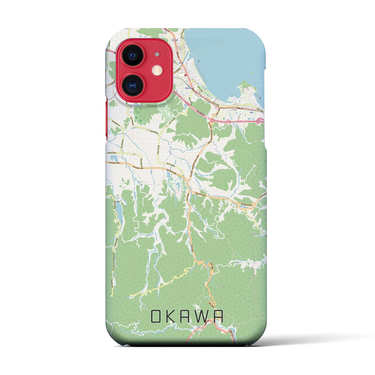 【大川(香川県)】地図柄iPhoneケース(バックカバータイプ)