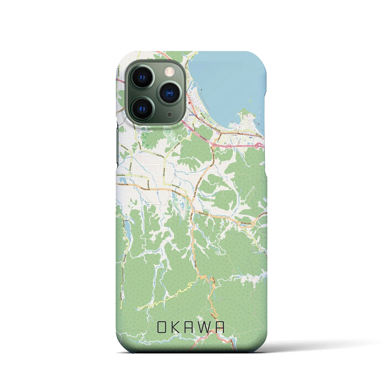【大川(香川県)】地図柄iPhoneケース(バックカバータイプ)