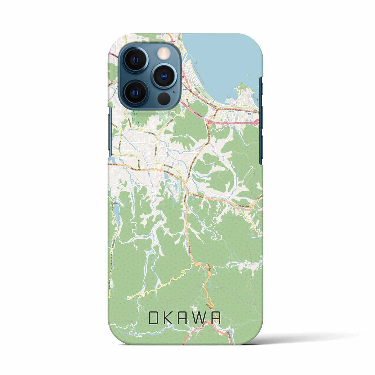 【大川(香川県)】地図柄iPhoneケース(バックカバータイプ)