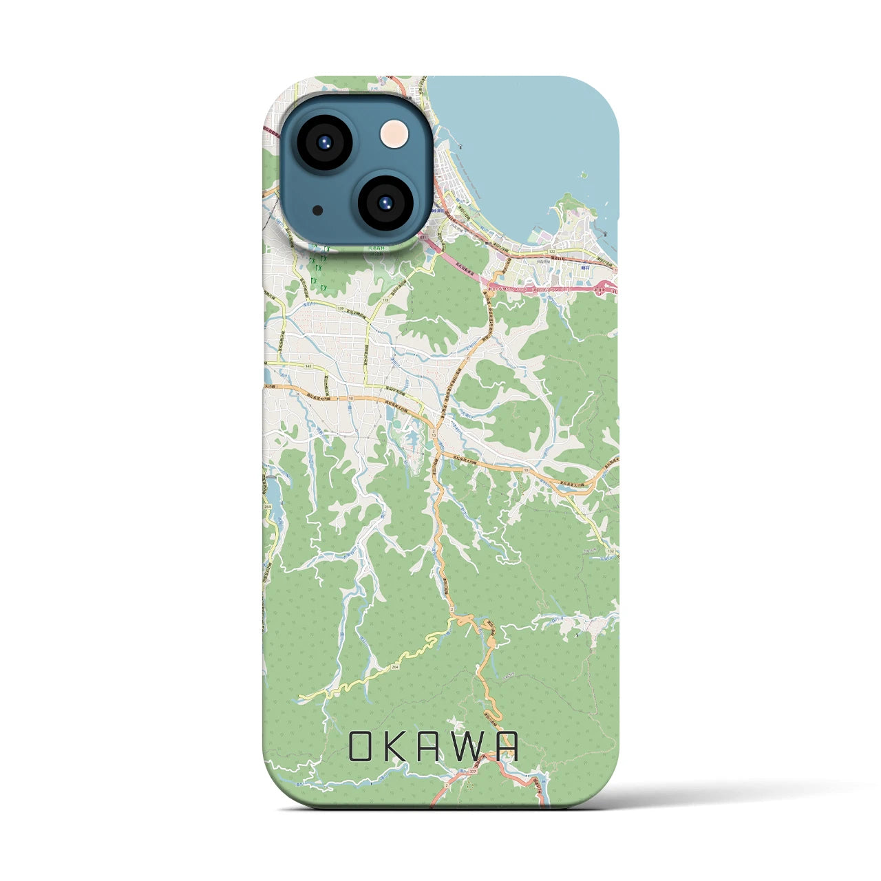 【大川(香川県)】地図柄iPhoneケース(バックカバータイプ)