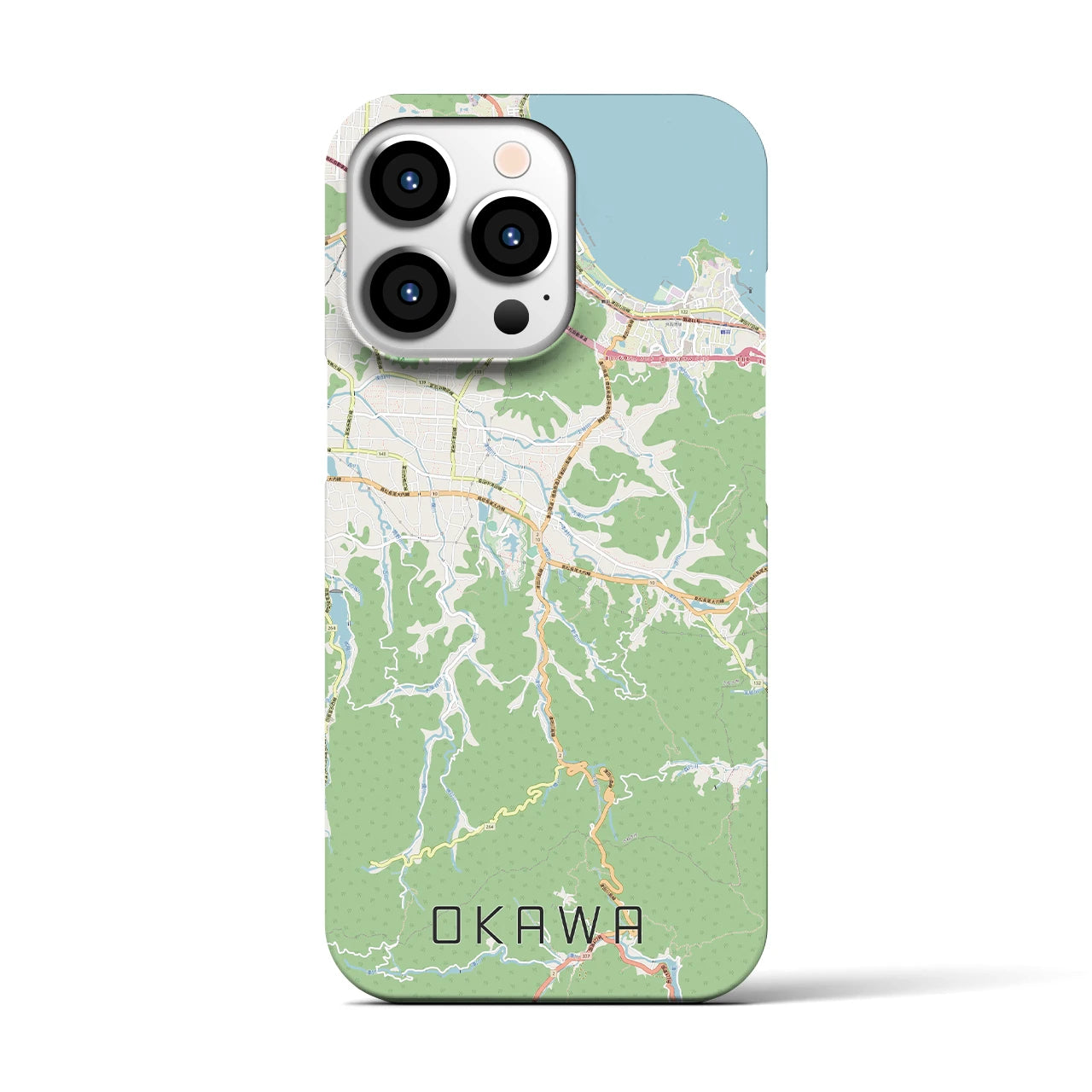 【大川(香川県)】地図柄iPhoneケース(バックカバータイプ)