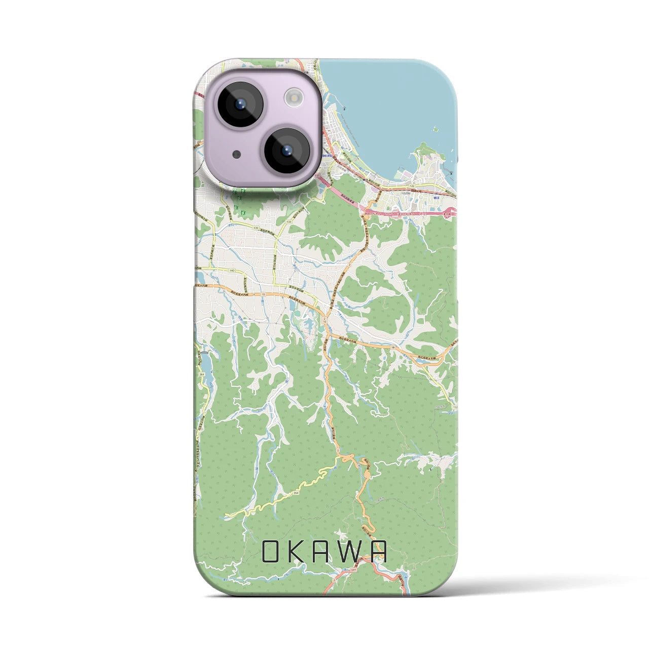 【大川(香川県)】地図柄iPhoneケース(バックカバータイプ)
