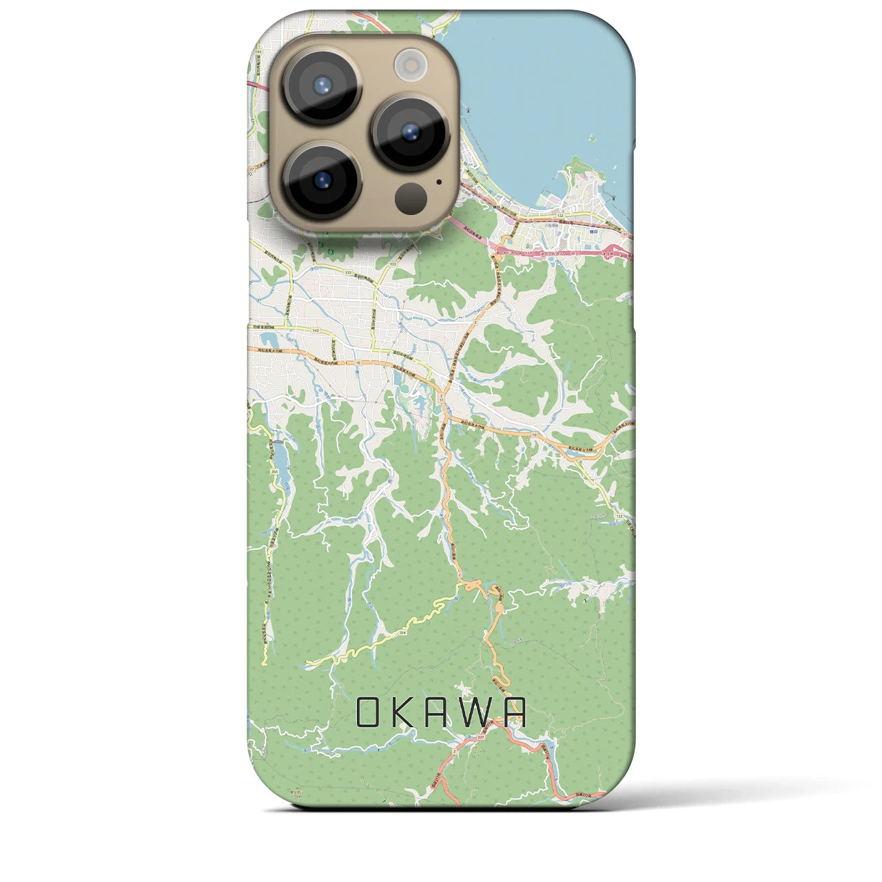 【大川(香川県)】地図柄iPhoneケース(バックカバータイプ)