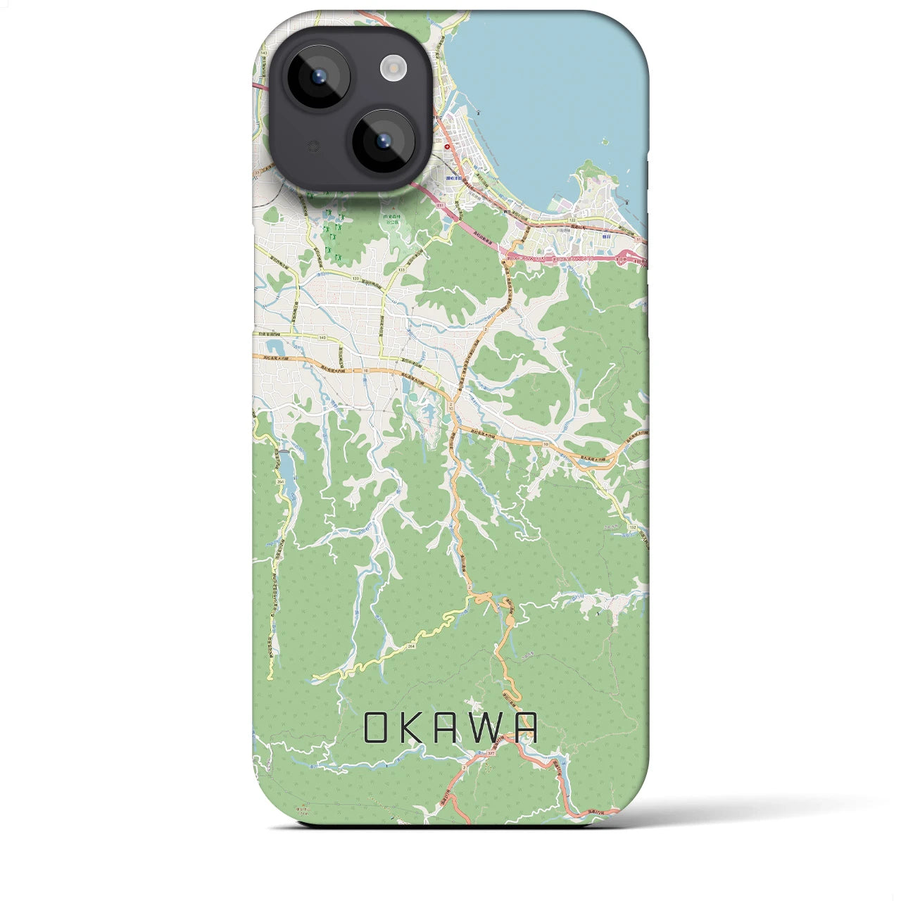 【大川(香川県)】地図柄iPhoneケース(バックカバータイプ)