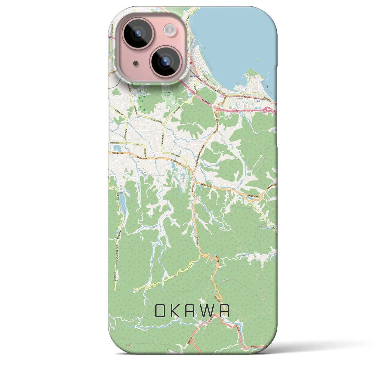 【大川(香川県)】地図柄iPhoneケース(バックカバータイプ)