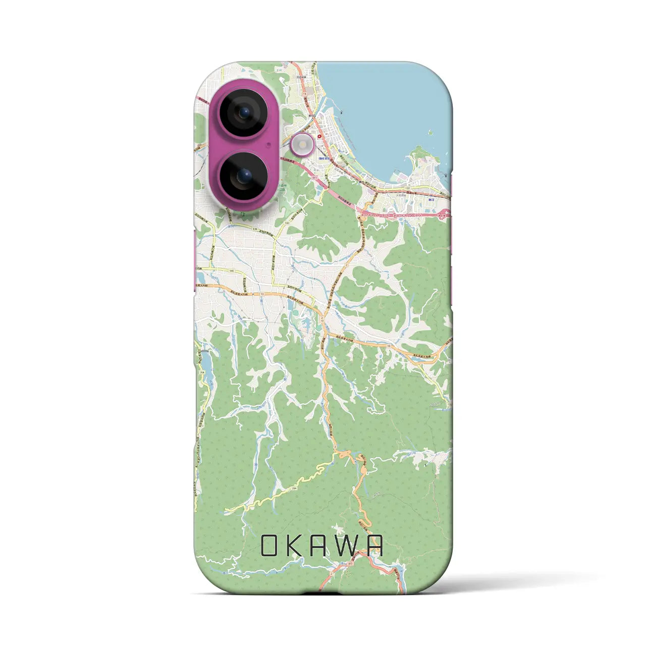 【大川(香川県)】地図柄iPhoneケース(バックカバータイプ)