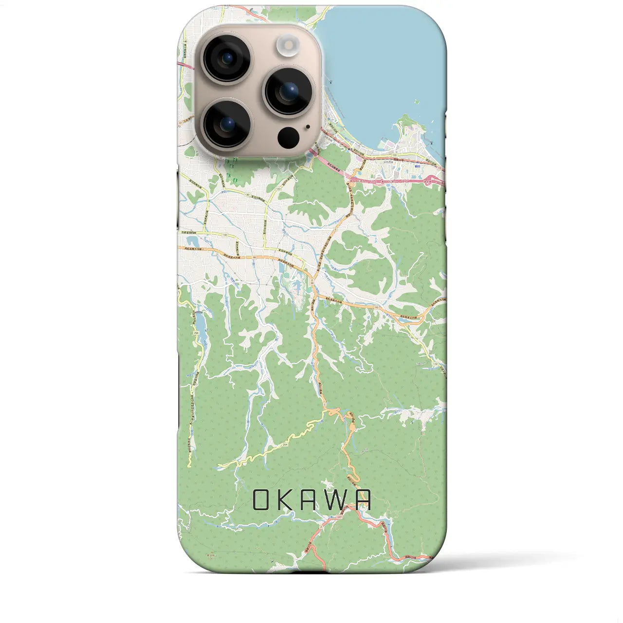 【大川(香川県)】地図柄iPhoneケース(バックカバータイプ)