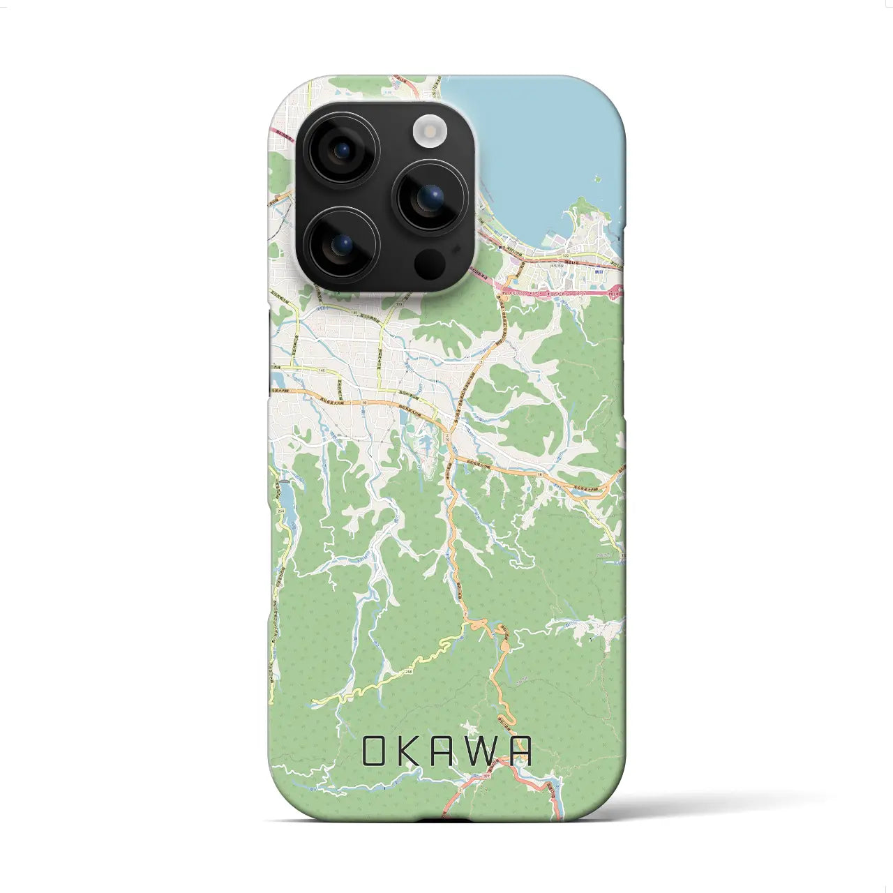 【大川(香川県)】地図柄iPhoneケース(バックカバータイプ)