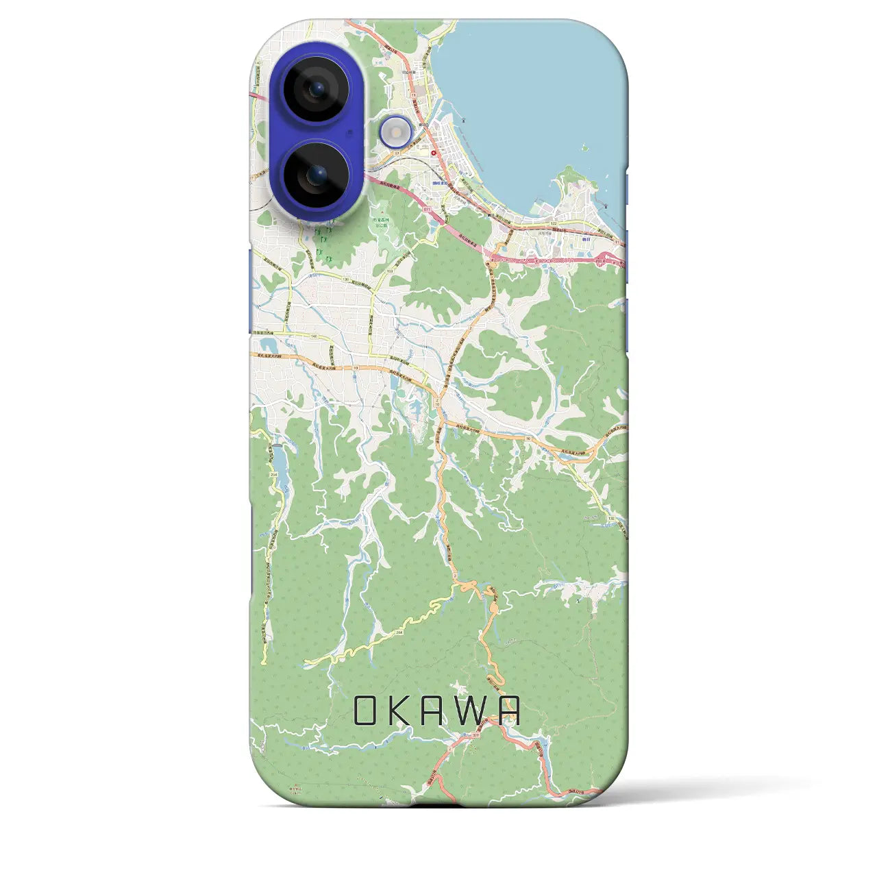 【大川(香川県)】地図柄iPhoneケース(バックカバータイプ)ナチュラル・iPhone 16 Pro Max 用