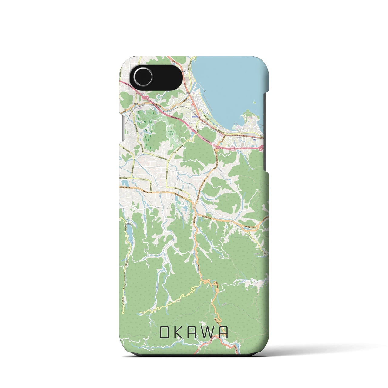 【大川(香川県)】地図柄iPhoneケース(バックカバータイプ)