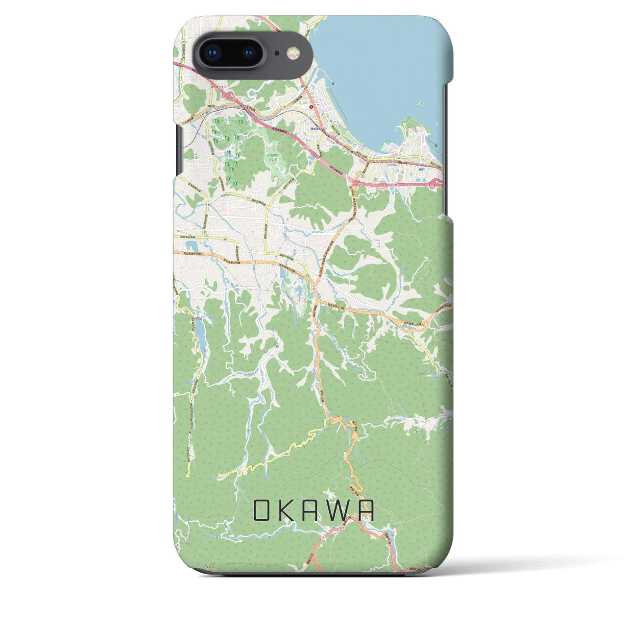 【大川(香川県)】地図柄iPhoneケース(バックカバータイプ)