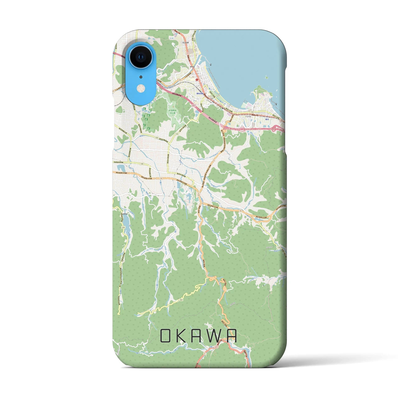 【大川(香川県)】地図柄iPhoneケース(バックカバータイプ)