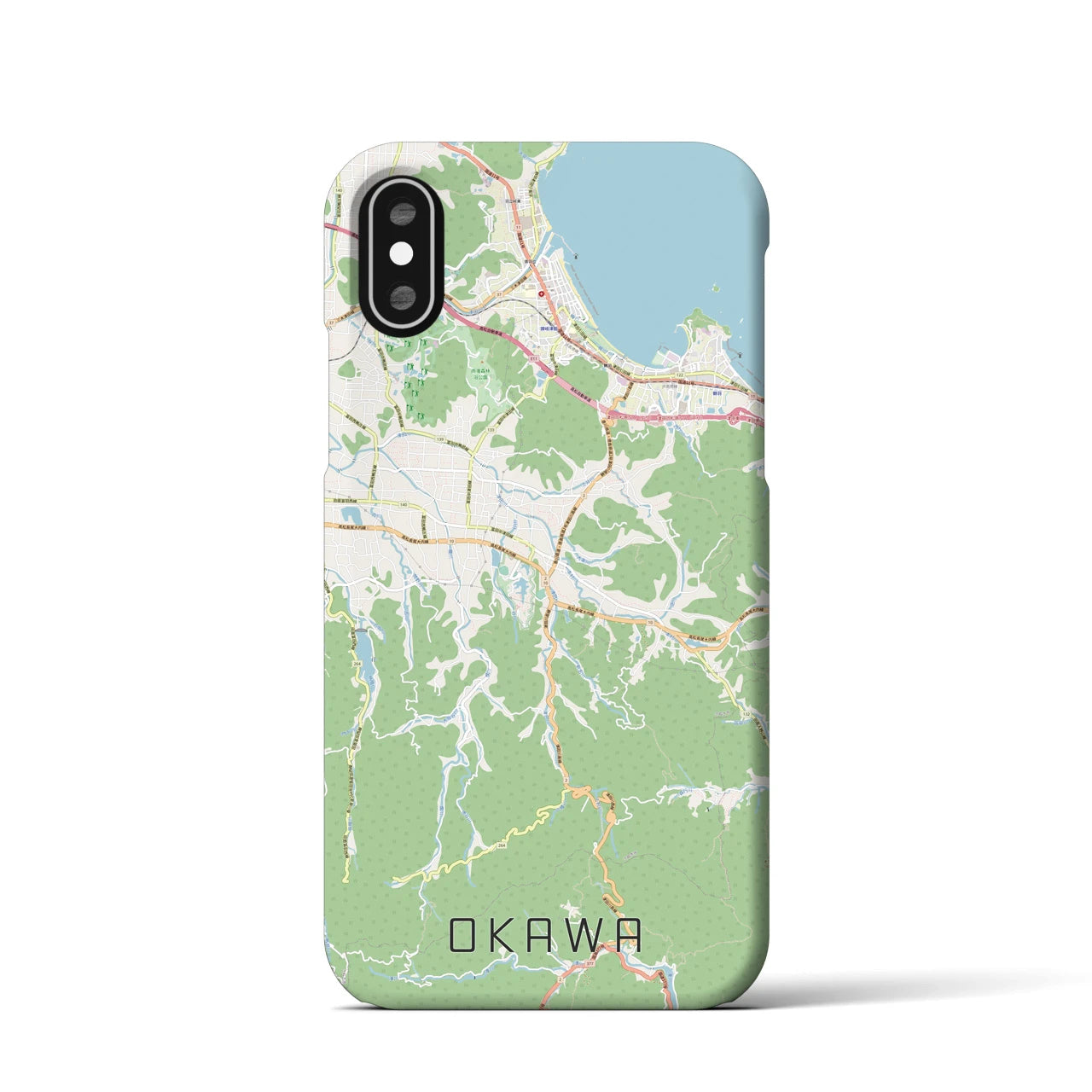 【大川(香川県)】地図柄iPhoneケース(バックカバータイプ)