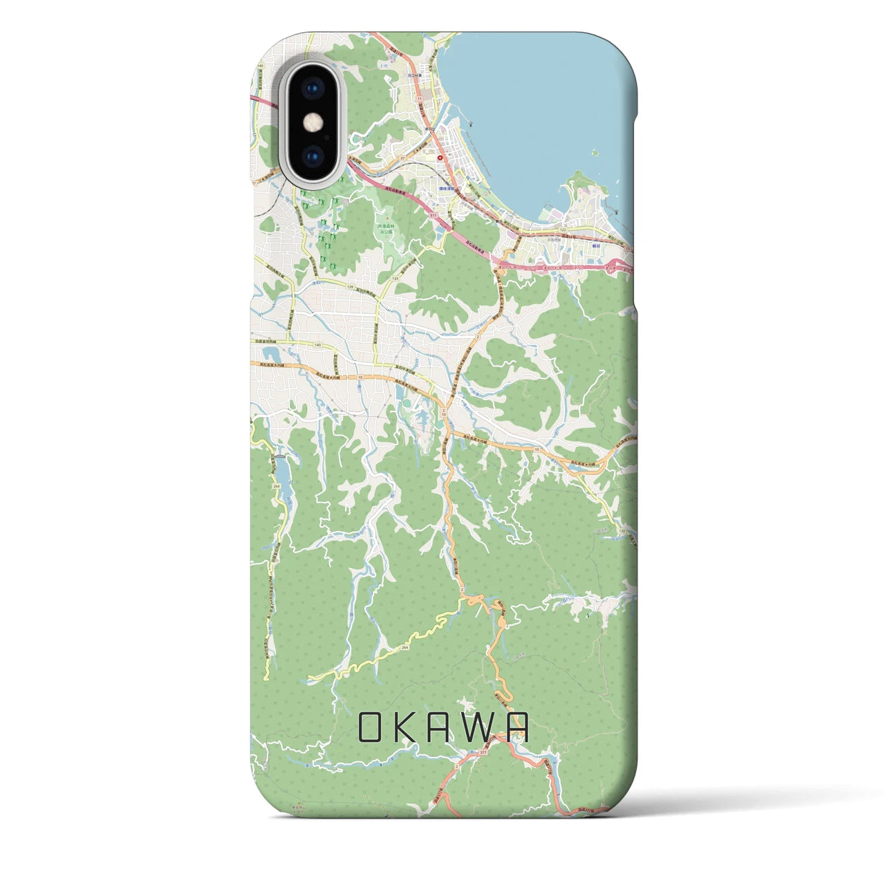 【大川(香川県)】地図柄iPhoneケース(バックカバータイプ)