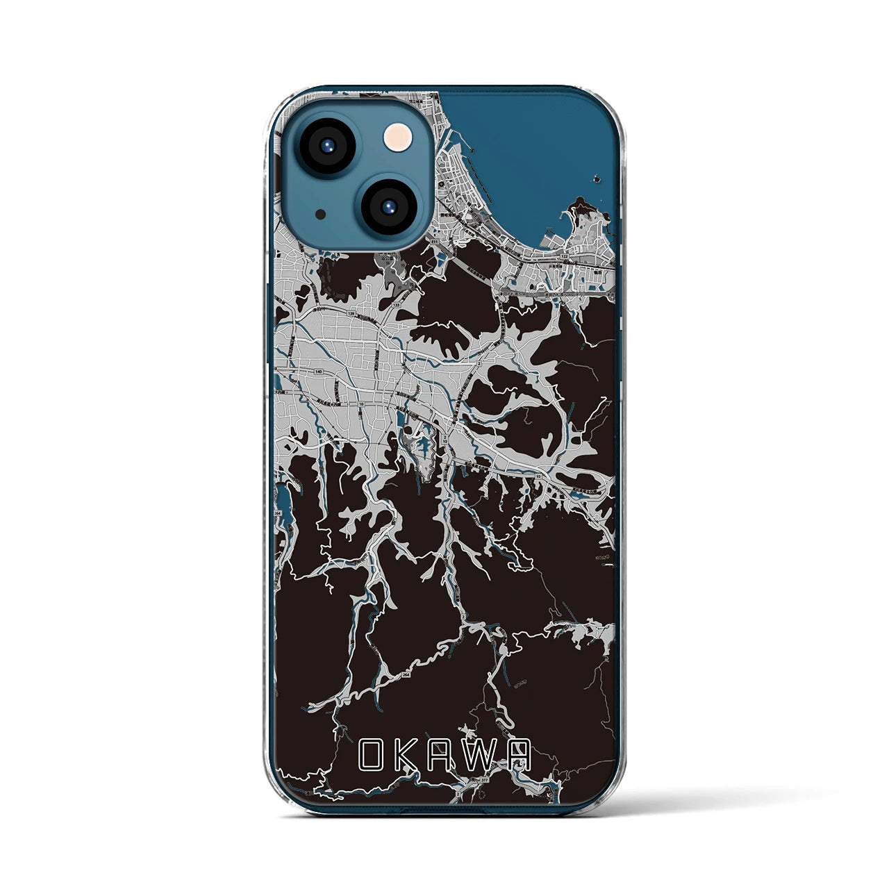 【大川(香川県)】地図柄iPhoneケース(クリアタイプ)