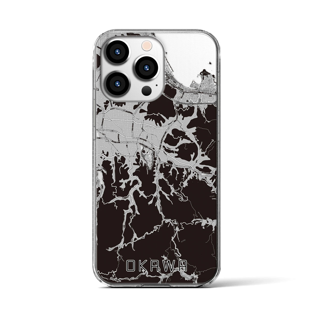 【大川(香川県)】地図柄iPhoneケース(クリアタイプ)