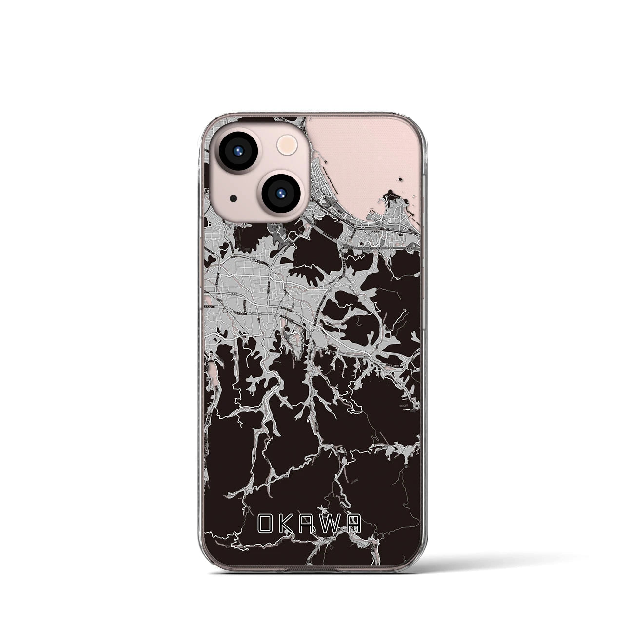 【大川(香川県)】地図柄iPhoneケース(クリアタイプ)