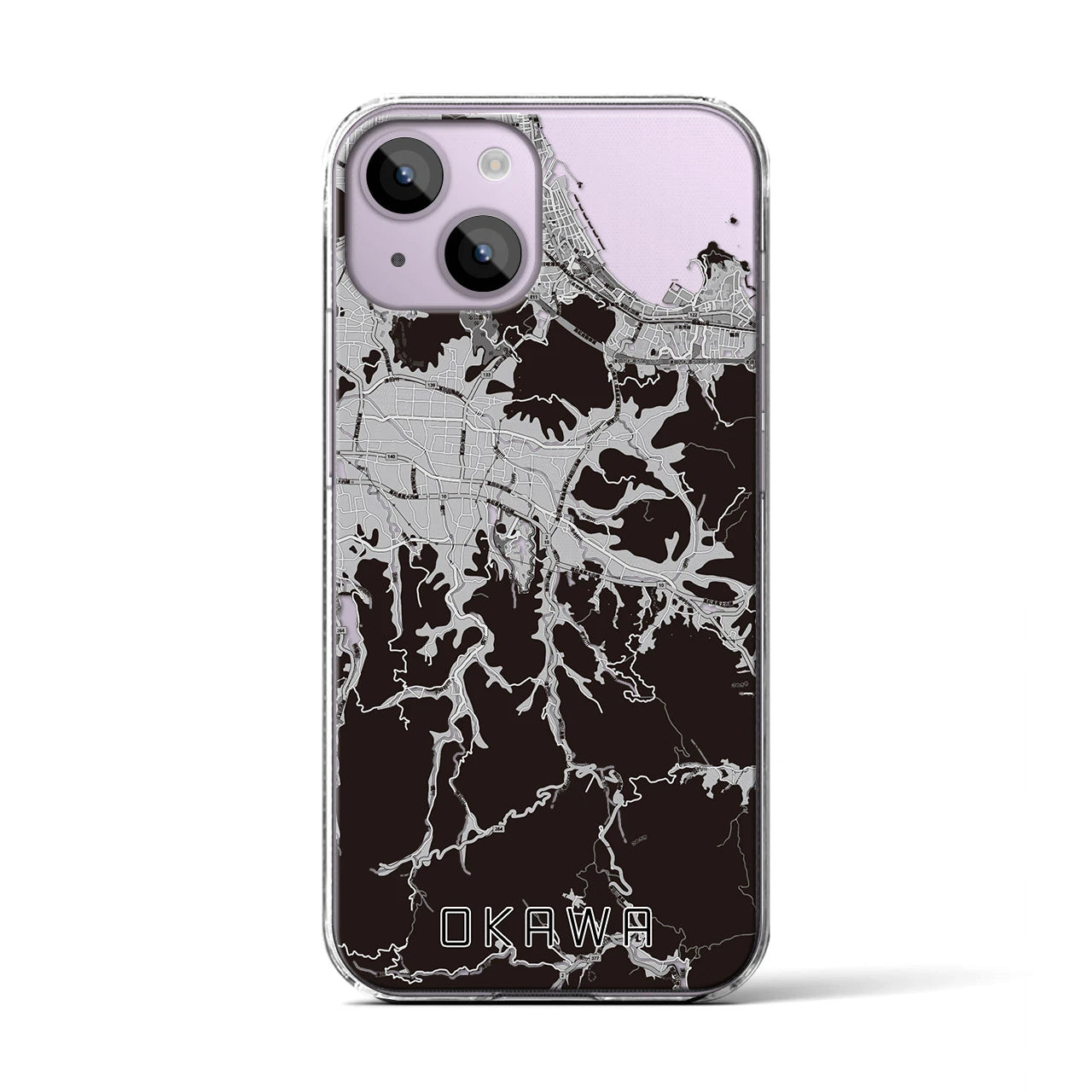 【大川(香川県)】地図柄iPhoneケース(クリアタイプ)