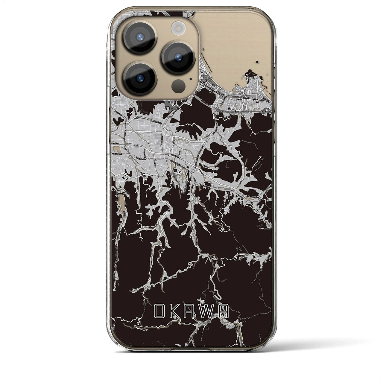 【大川(香川県)】地図柄iPhoneケース(クリアタイプ)