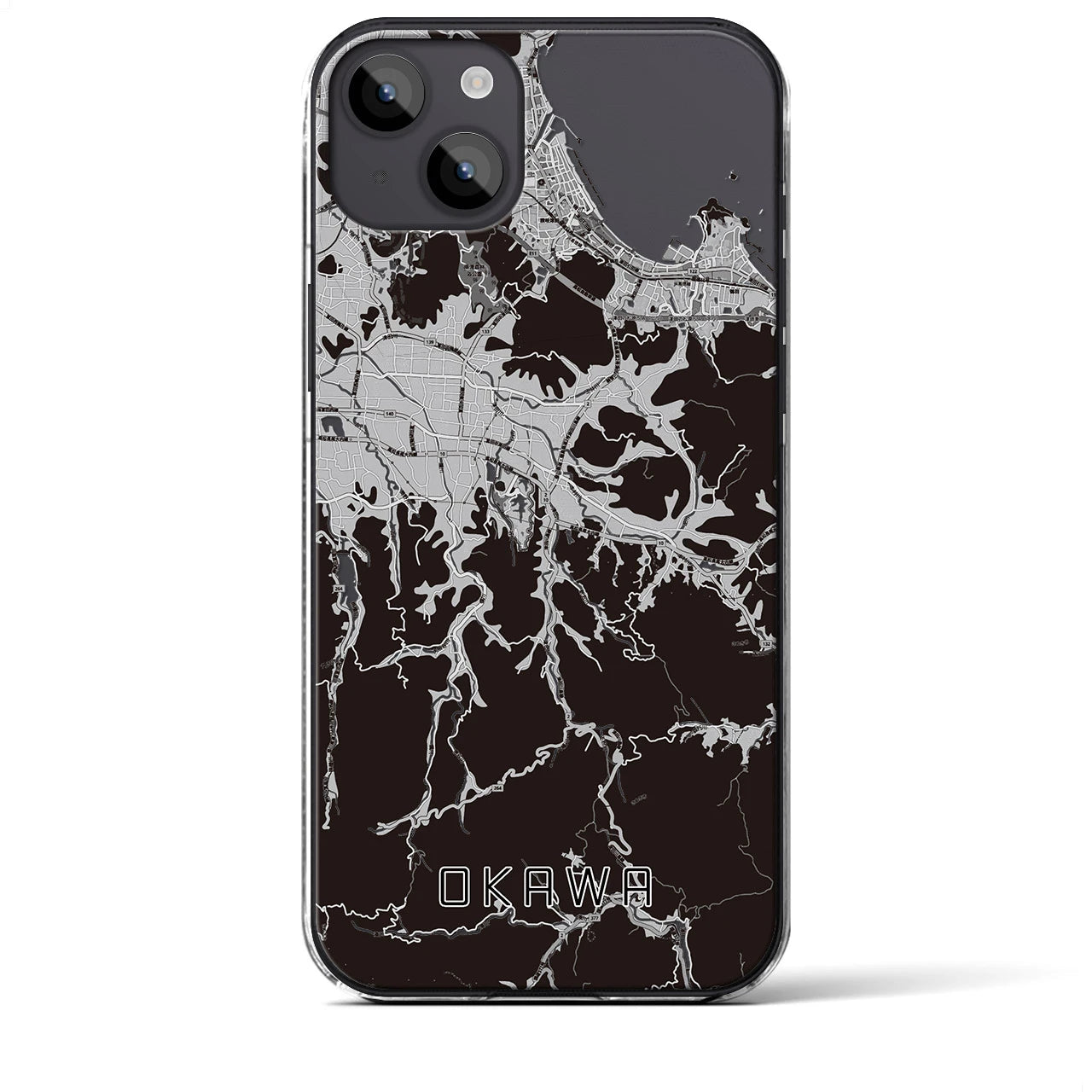 【大川(香川県)】地図柄iPhoneケース(クリアタイプ)