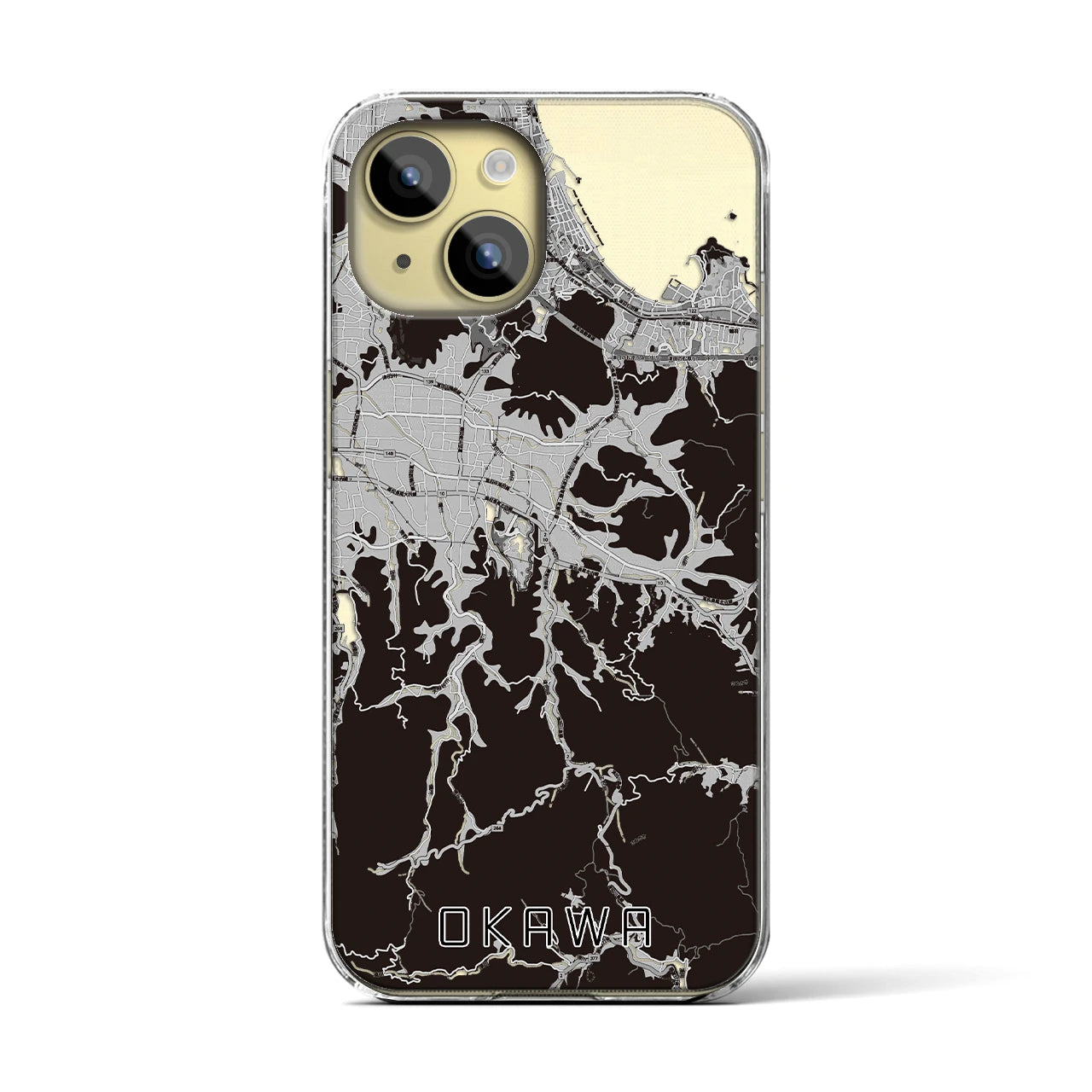 【大川(香川県)】地図柄iPhoneケース(クリアタイプ)