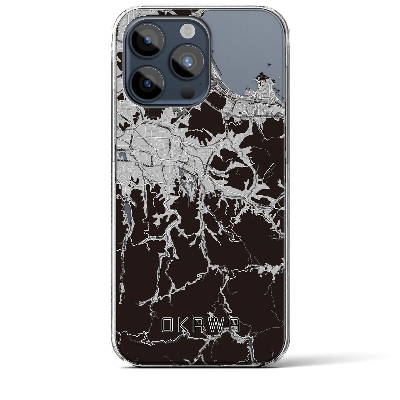 【大川(香川県)】地図柄iPhoneケース(クリアタイプ)