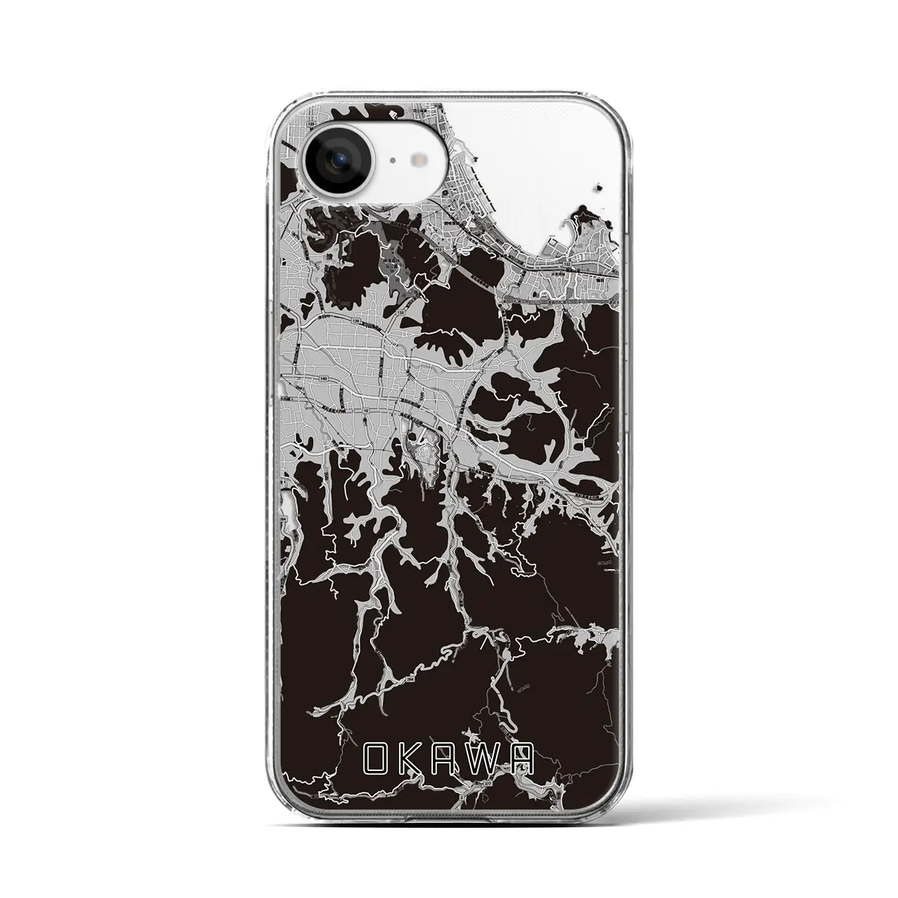 【大川(香川県)】地図柄iPhoneケース(クリアタイプ)