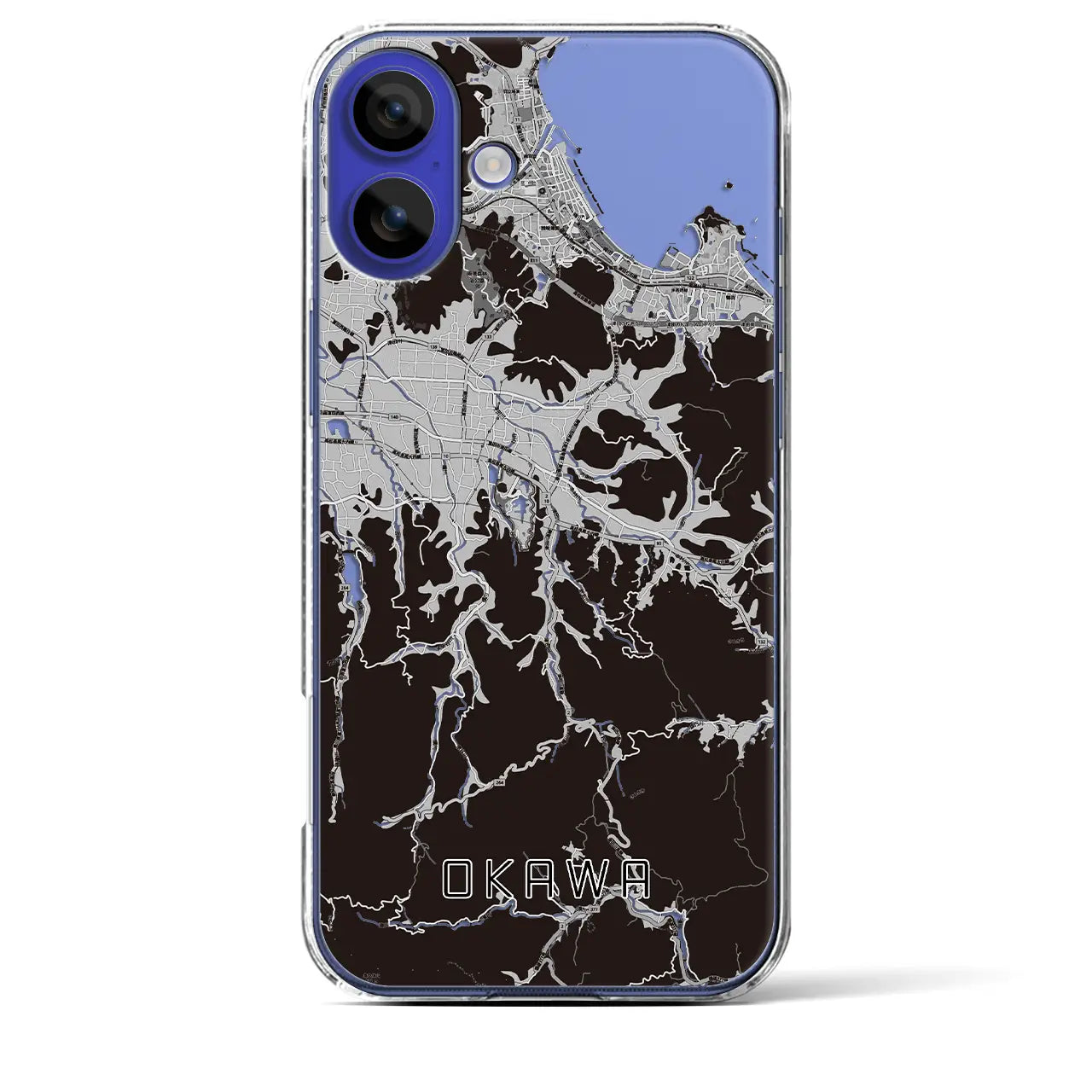 【大川(香川県)】地図柄iPhoneケース(クリアタイプ)