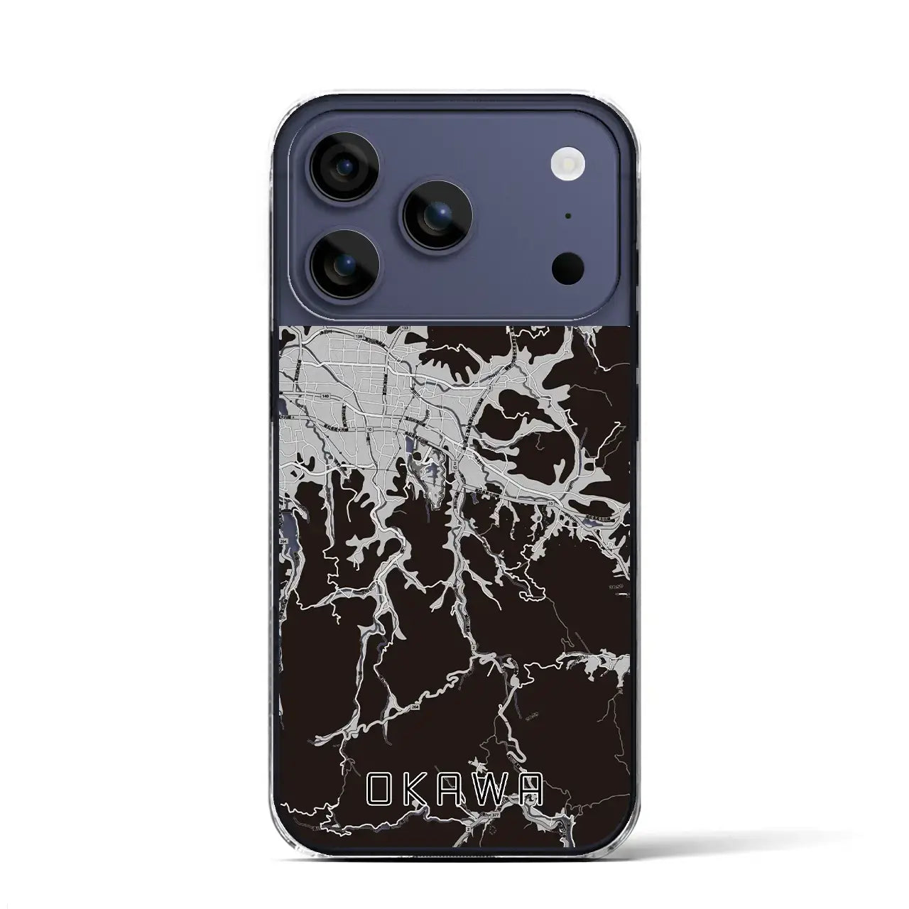 【大川(香川県)】地図柄iPhoneケース(クリアタイプ)