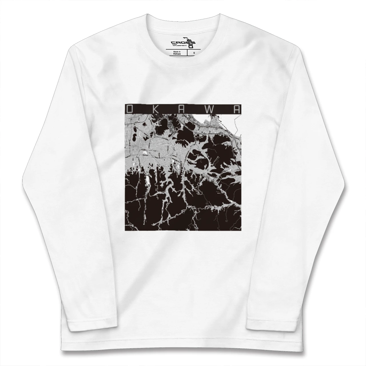 【大川(香川県)】地図柄ロングスリーブTシャツ