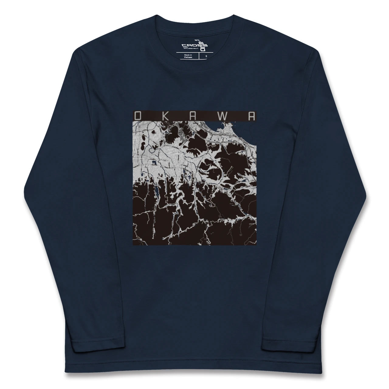 【大川(香川県)】地図柄ロングスリーブTシャツ