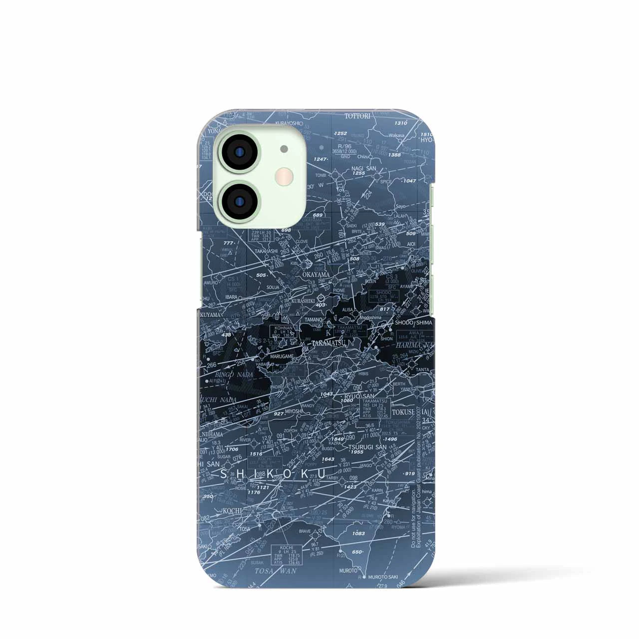 【岡山・高松航空図(岡山県)】航空図iPhoneケース(バックカバータイプ)