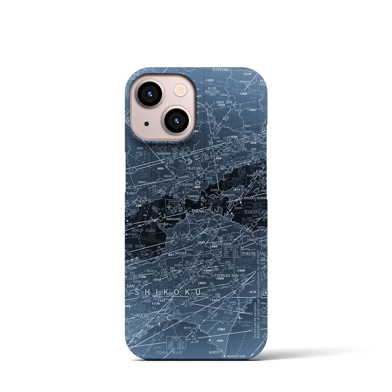 【岡山・高松航空図(岡山県)】航空図iPhoneケース(バックカバータイプ)