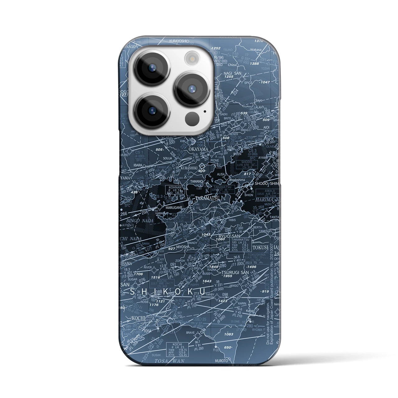 【岡山・高松航空図(岡山県)】航空図iPhoneケース(バックカバータイプ)