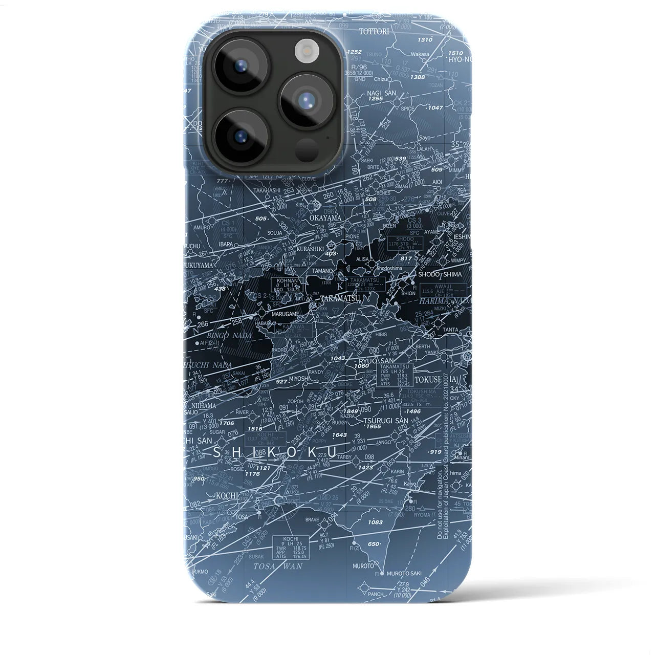 【岡山・高松航空図(岡山県)】航空図iPhoneケース(バックカバータイプ)