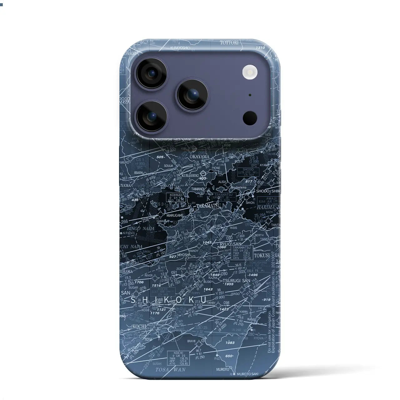 【岡山・高松航空図(岡山県)】航空図iPhoneケース(バックカバータイプ)